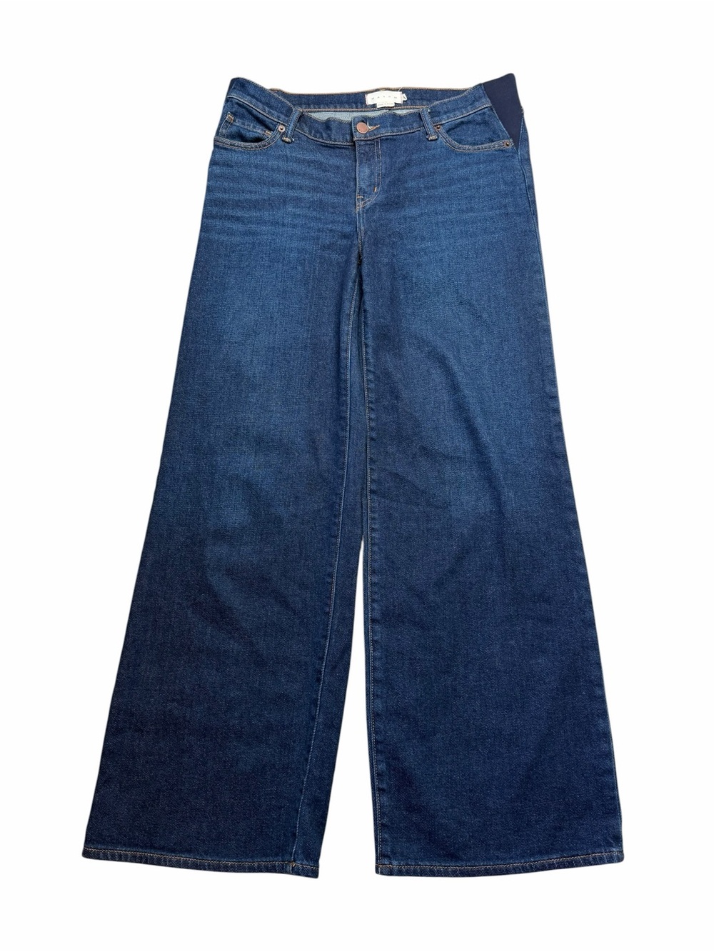 HATCH Maternity The Wide Leg Dark Blue Denim Jeans Women's Size 28